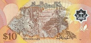 BND брунейский доллар 10 брунейских долларов - оборотная сторона