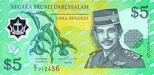 BND брунейский доллар 5 брунейских долларов 