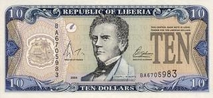 LRD либерийский доллар 10 либерийских долларов 