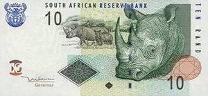 ZAR южноафриканский рэнд 10 южноафриканских рэндов 