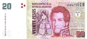ARS аргентинское песо 20 аргентинских песо 