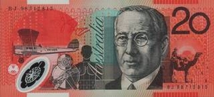 AUD австралийский доллар 20 австралийских долларов - оборотная сторона