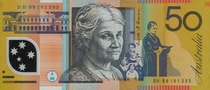 AUD австралийский доллар 50 австралийских долларов - оборотная сторона