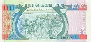 XOF франк КФА 10000 Гвинейско-Бисаууских франков - оборотная сторона