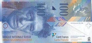 CHF швейцарский франк 100 швейцарских франков 