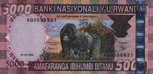 RWF руандийский франк 5000 руандийских франков 