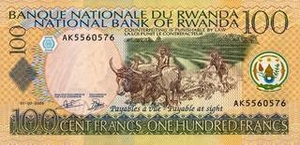 RWF руандийский франк 100 руандийских франков 