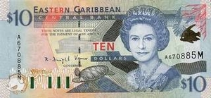 XCD восточно-карибский доллар 10 доминикских долларов 