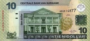 SRD суринамский доллар 10 суринамских долларов 