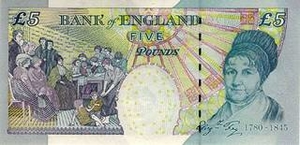 GBP британский фунт стерлингов 5 фунтов стерлингов Соединенного королевства - оборотная сторона