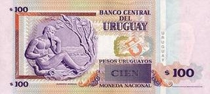 UYU уругвайское песо 100 уругвайских песо - оборотная сторона