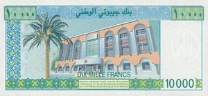DJF джибутийский франк 10000 джибутийских франков - оборотная сторона