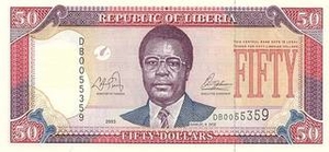 LRD либерийский доллар 50 либерийских долларов 