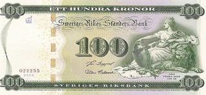SEK шведская крона 100 шведских крон 