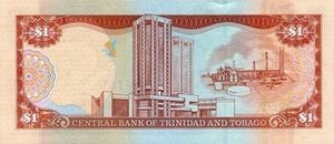 TTD тринидадский доллар 1 тринидад и тобаго доллар - оборотная сторона