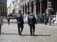 Брюссель. Полицию, за  4 дня пребывания  в  Бельгии,  увидела  дважды,появилось желание  запечатлеть.