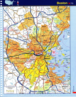 Карта Бостона