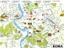 Карта достопримечательностей Рима