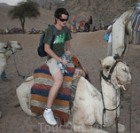мой сын впервые садится на верблюда :))