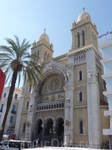 Католический собор Сен Венсан де Поль в столице Туниса Тунисе.Собор находится на главной улице Туниса - проспекте Хабиба Бургибы.