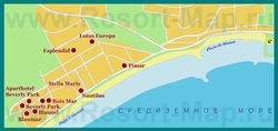 Карта отелей Бланеса