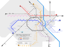 Карта метро Дели
