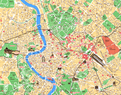 Карта достопримечательностей Рима