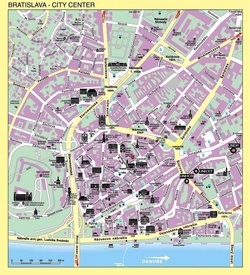 Карта центра Братиславы