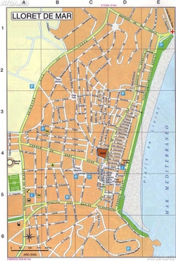 Карта Ллорет де Мар