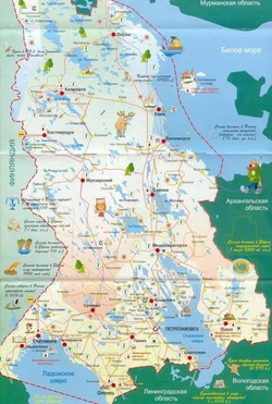 Карта озер Карелии