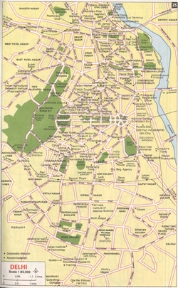 Карта Дели