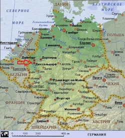 Карта Дюссельдорфа на русском