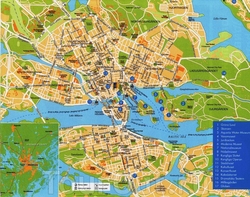 Карта Стокгольма с достопримечательностями