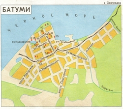 Карта Батуми на русском