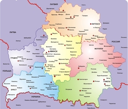 Карта Беларуси Фото