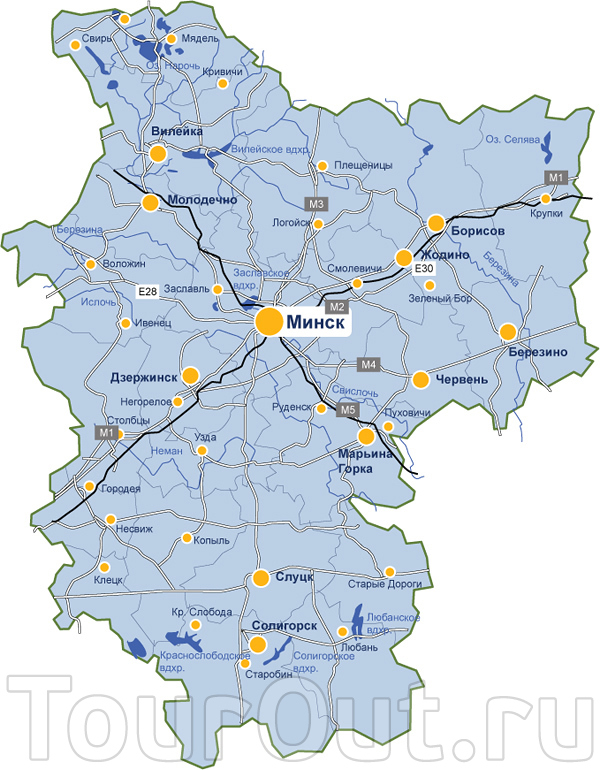 карта минской области