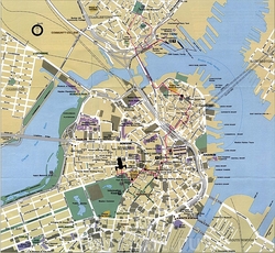 Туристическая карта Бостона