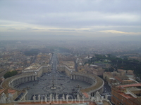 главная смотровая площадка Рима - на соборе Св. Петра