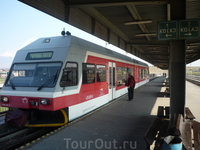 Поезд Татранских электрических железных дорог на специальном пути на станции Попрад