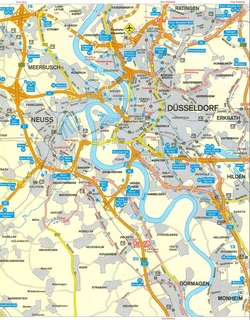 Карта Дюссельдорфа