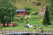 городок Флом в устье Аурландсфьорда