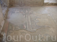 Античный храм Гарни. Фрагмент напольной мозаики в царской бане.