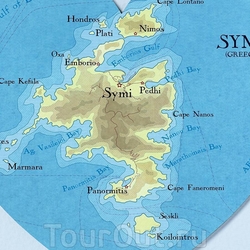 Карта острова Сими