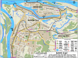 Карта центра Котласа
