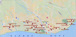 Карта санаториев Сочи