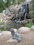 Водопад и "животный мир" парка Сапокка