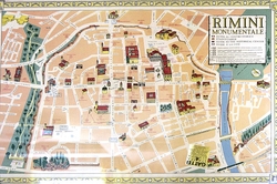 Карта Римини с достопримечательностями