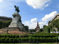 Прогулялись до площади перед замком. Памятник Джузеппе Гарибальди на Piazza Cairoli – значимая достопримечательность Милана. Он является одной из лучших ...