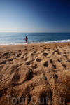 Крупный песок на пляже Калельи