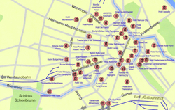 Карта Вены с отелями